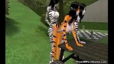 Reproduzir Trey 3d sketch furries adquirindo-o em um parque